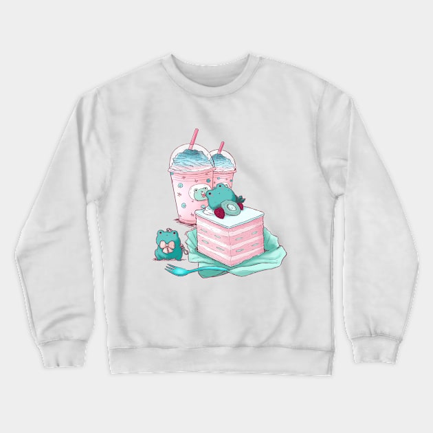 Froggy Cafe Crewneck Sweatshirt by 1 in 100